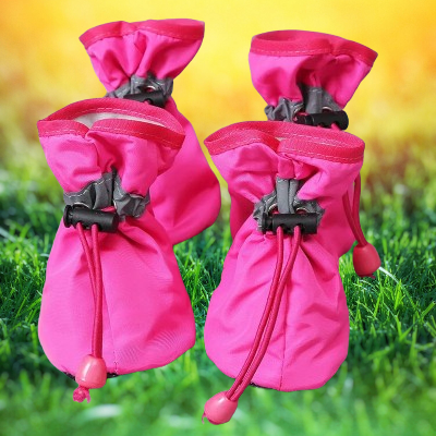 Bottes pour chien ProGripPaw roses, résistantes et étanches
