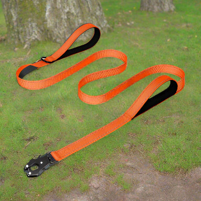 Laisse pour chien LeashFrog™ – modèle orange vif, résistante et confortable pour chiens actifs