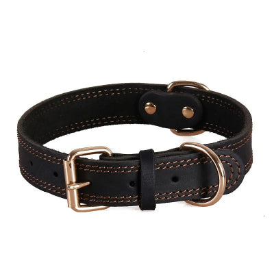 Collier-chien-en-cuir--véritable-CuirMajesty-noir