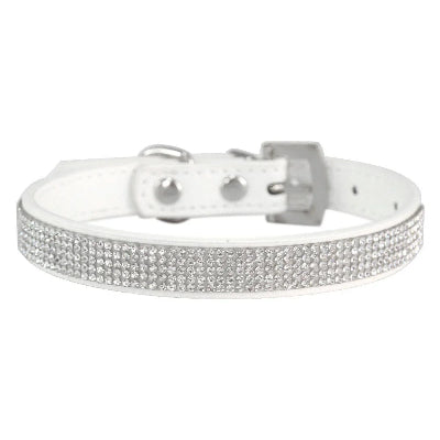 Collier-chien-glamour-LuxePattes-blanc