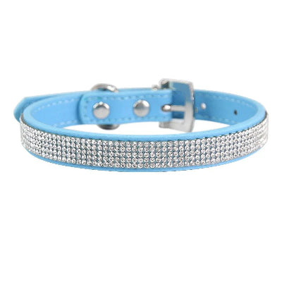 Collier-chien-glamour-LuxePattes-bleu