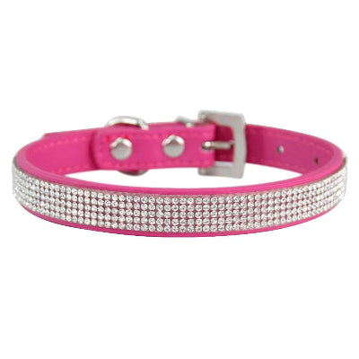  Collier-chien-glamour-LuxePattes-rose-rouge