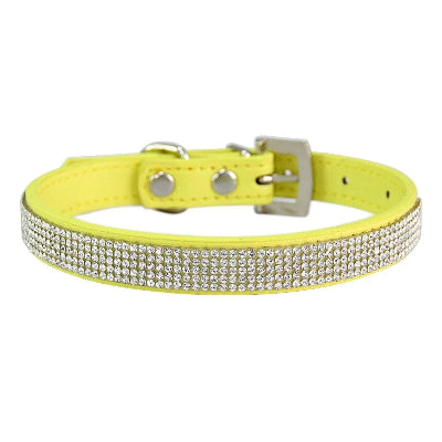 Collier-chien-glamour-LuxePattes-jaune