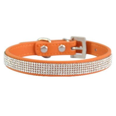 Collier-chien-glamour-LuxePattes-orange