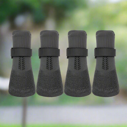 chaussette chien GripPaw - lot de 4 bottines noires